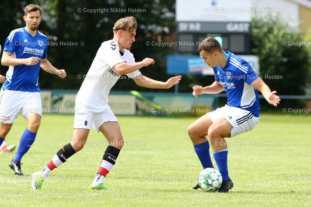NH_SVHalstenbekRellingen_Altona93_Testspiel_14072024 | #14 Mario Riesner (SV Halstenbek-Rellingen), #8 Niklas Jovanovic (Altona 93)Fußball I Herren I Testspiel I Saison 2024-2025 I SV Halstenbek-Rellingen I 14.07.2024 I Jacob-Thode-Platz