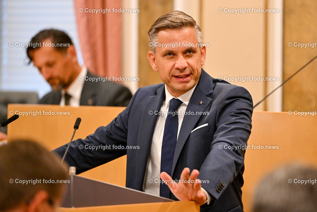 Landhaus Linz_ Promenade_ Landtagssitzung_ 13.06.2024-10 | 13.04.2024, Landhaus Linz AUT, Promenade, Landtagssitzung, im Bild LR Wolfgang Hattmannsdorfer (VP)