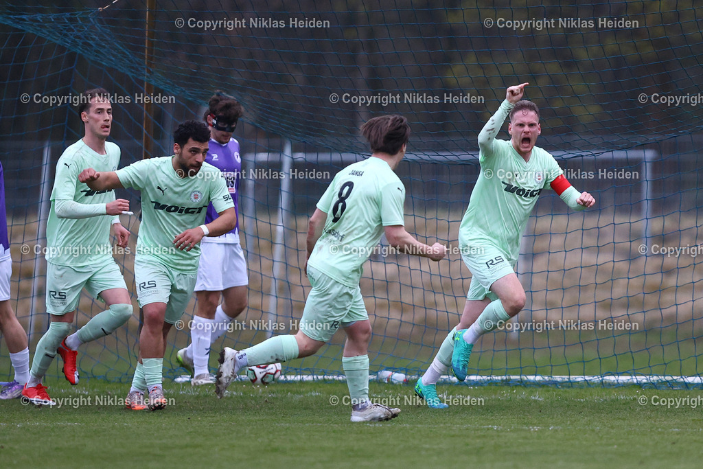 NH_VfRNeumuenster_PSVNeumuenster_FlensOberliga_15042026 | #22 Timo Barendt (PSV Union Neumünster) bejubelt seinen Treffer zum 1:2.Fußball I Herren I Flens Oberliga I Saison 2025-2026  I 19. Spieltag I VfR Neumünster - PSV Union Neumünster I 15.04.2026 I VfR Stadion HSP (Grümmi Arena)