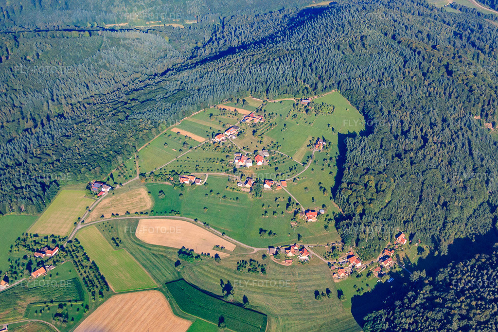 Luftbild: Längleloch im Ortsteil Ottoschwanden in Freiamt im Bundesland Baden-Württemberg in Deutschland. Foto: IMG_59423.jpg vom 16.08.2013 durch Werner Riehm/FLY-FOTO.de