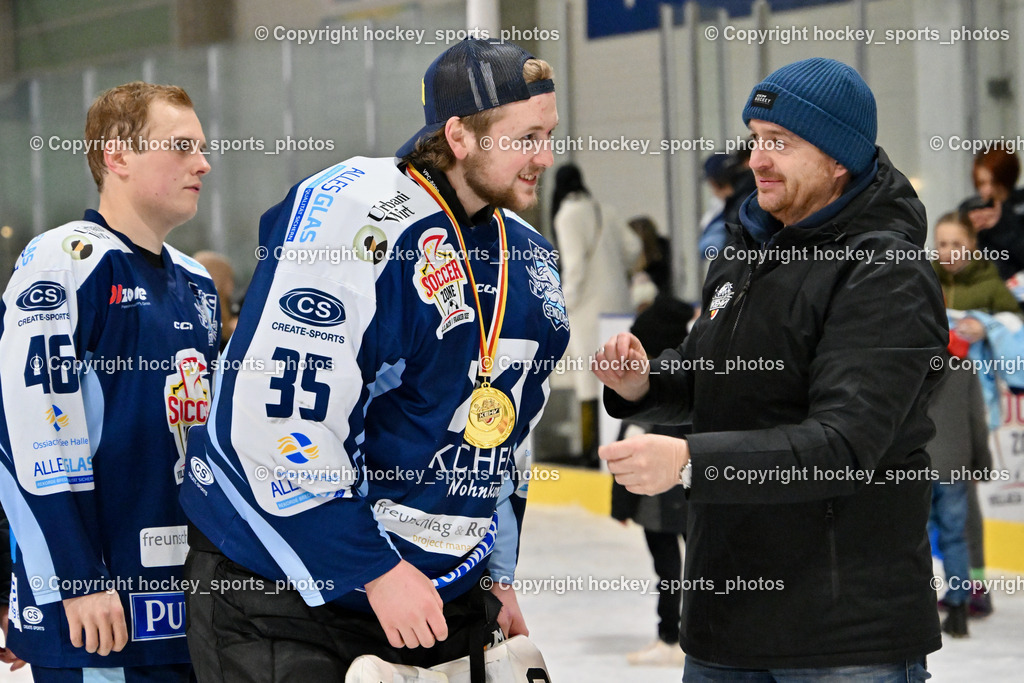 ESC Steindorf vs. EHC Althofen 8.3.2024 | ESC Steindorf vs. EHC Althofen 8.3.2024, ESC Steindorf vs. EHC Althofen Meisterfeier am 08.03.2024 in Steindorf (Ossiachersee Halle), Austria, (Photo by Bernd Stefan)