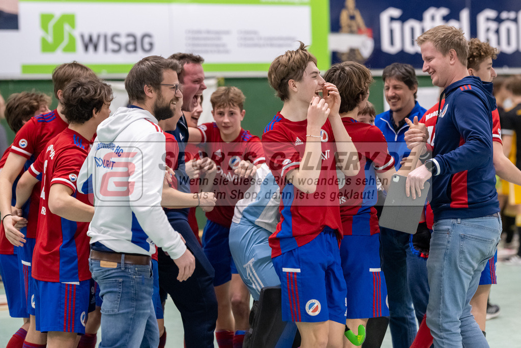 SFE_20230305_0081 | Deutsche Meisterschaft Männliche U16 Halle 2023 am 05.03.2023 in Köln (KTHC Stadion Rot-Weiss Köln Tennis and Hockey Club), Photo: Stephan Fehrmann 2022 (Sports-Gallery)