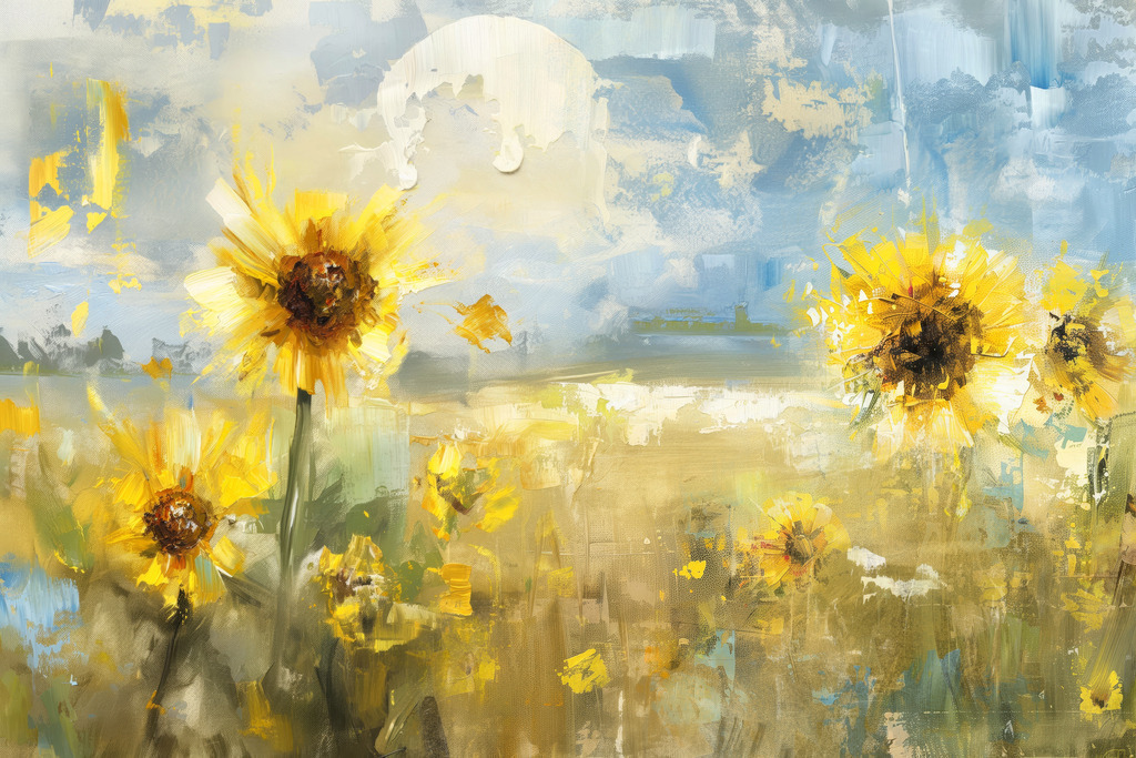 2503010 - Sonnenblumen | Bestellen Sie dieses Motiv als hochwertigen Kunstdruck auf Leinwand, hinter Acrylglas, auf Alu-Dibond und in anderen Ausführungen. 