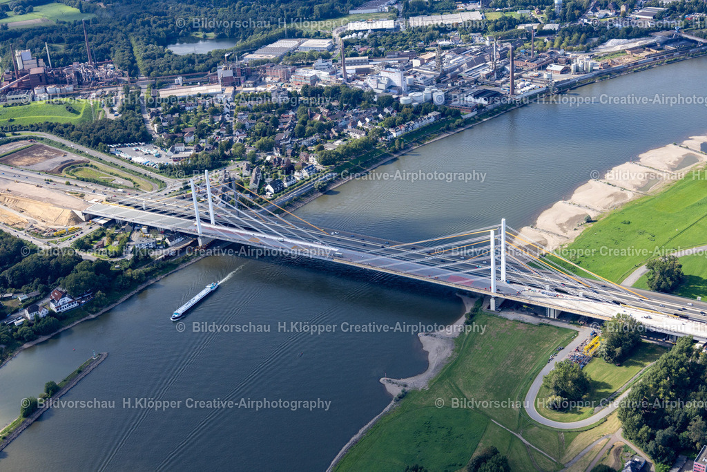 Luftbild Duisburg 47198_ Rheinbrücke Neuenkamp A40 439A5222 | Luftbildfotografie und Luftbildfotograf Hermann Klöpper - Realisiert mit Pictrs.com