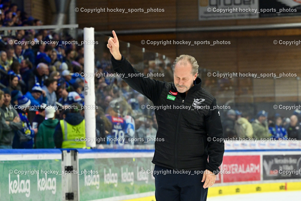 EC IDM WÄRMEPUMPEN VSV vs. HC Bozen | Headcoach EC VSV TUOMIE Tray, EC IDM WÄRMEPUMPEN VSV vs. HC Bozen, EC IDM WÄRMEPUMPEN VSV vs. HC Bozen am 14.03.2025 in Villach (Stadthalle Villach), Austria, (Photo by Bernd Stefan)