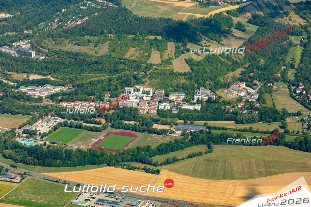 Das Luftbild zeigt :  Bad Mergentheim - Die Luftaufnahme wurde 2023 vom UL-Flugzeug aus erstellt ( keine Drohne ) - Hochauflösende Luftaufnahme - Für grossformatige Ausdrucke geeignet. Die Geschenkidee !Mit Lizenz und Bildrechte bestellbar