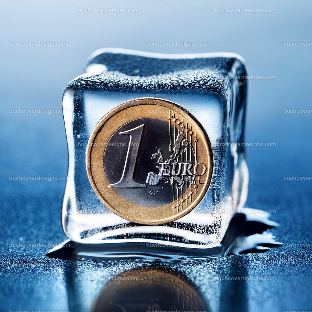 Euro Munze in Eiswurfel | Entdecken Sie kreative Buch Cover Designs für Self-Publishing-Autoren und Verlage! Unsere maßgeschneiderten Designs ziehen Leser an und bringen Ihre Geschichten visuell zum Leben. Lassen Sie uns Ihr perfektes Cover gestalten!