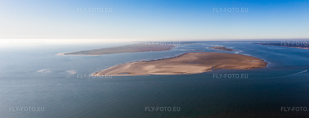 Vue aérienne: Banc de sable S de Blåvand à Blåvand dans le département Syddanmark, Danemark. Photo: IMG_118749-Pano.jpg prise le 21/09/2019 par Werner Riehm/FLY-FOTO.eu – Résolution de l'original: 9128 x 3507 px