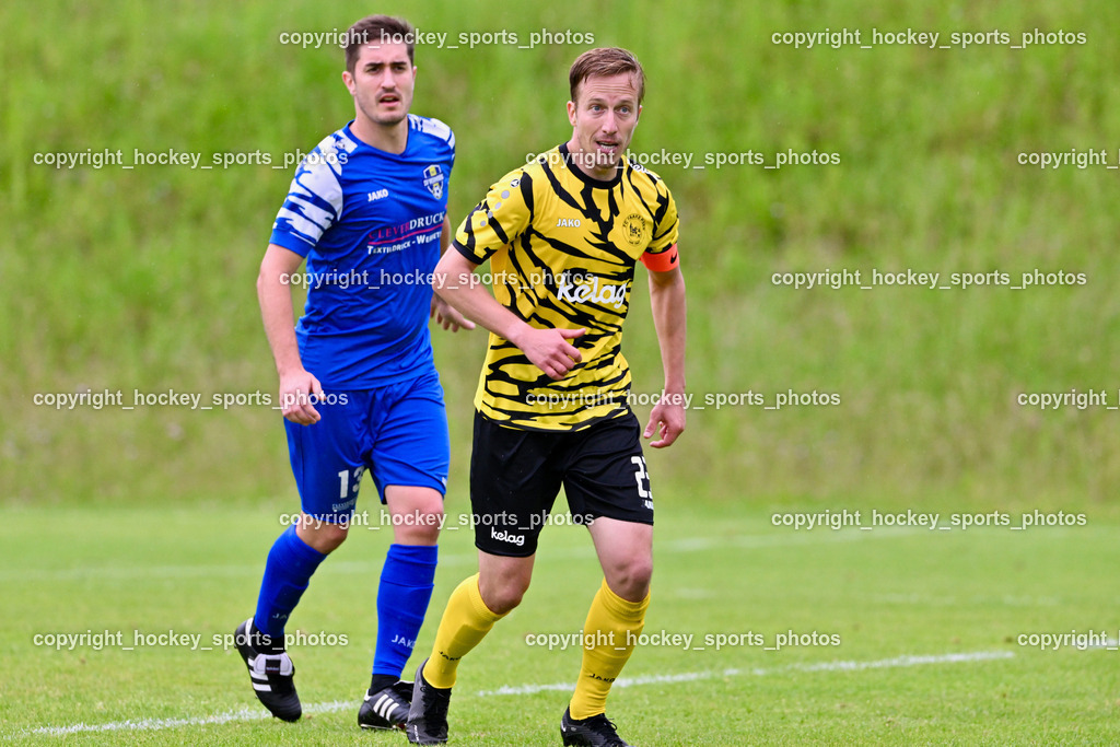 SV Wernberg vs. FC Faakersee | #13 Christoph Arneitz SV Wernberg, #23 Roman Adunka FC Faakersee, SV Wernberg vs. FC Faakersee, SV Wernberg vs. FC Faakersee am 01.06.2024 in Wernberg (Sportplatz Wernberg), Austria, (Photo by Bernd Stefan)