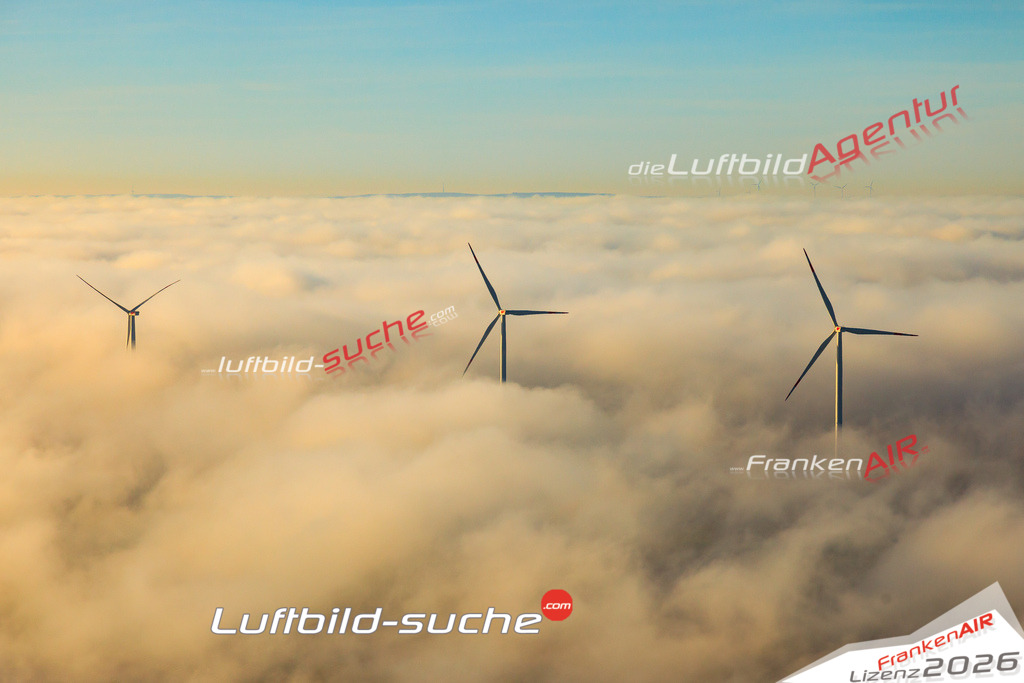 Luftbild von  Windpark-wolken - Luftaufnahme wurde 2015 von https://frankenair.de mittels Flugzeug (keine Drohne) erstellt - die Geschenkidee