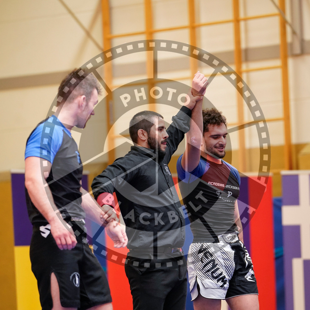 20240203PBB08921 | Fighters compete during the Brazilian Jiu-Jitsu Championship of the AJP Tour in Maintal by Frankfurt am Main, Germany, on February 2, 2024.