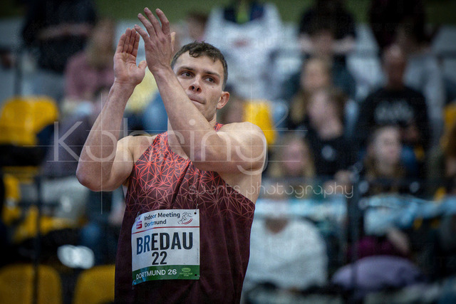 Indoor Meeting Dortmund, 08.02.2026 | DORTMUND, GERMANY - FEBRUARY 8:  Jean Paul Bredau (VfL Wolfsburg) during the Indoor Meeting Dortmund at the Helmut-Koernig-Halle on February 8, 2026 in Dortmund, Germany. (Photo by Axel Kohring/Beautiful Sports Int.)