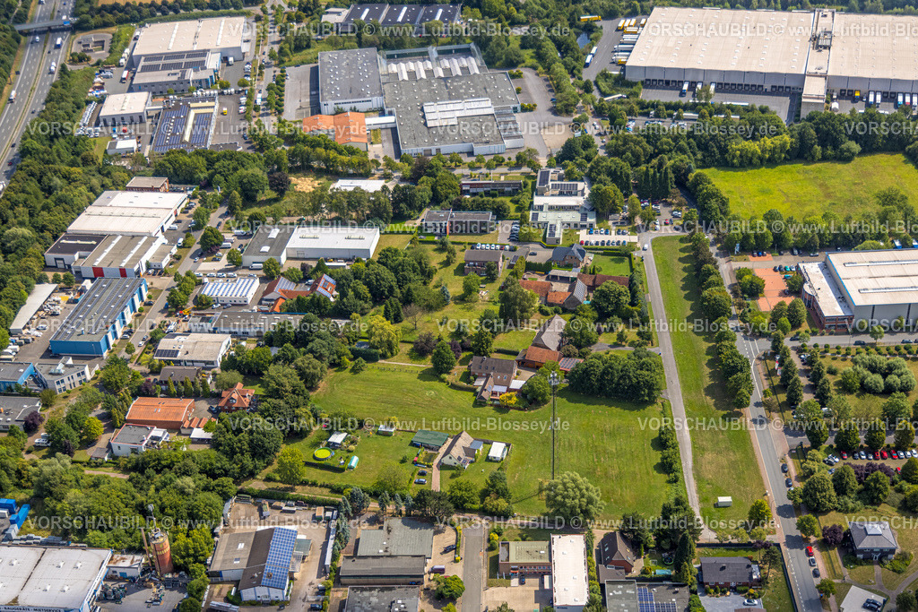 Hamm250701675Rhynern | Luftbild, Gewerbegebiet Rhynern und Wiesenfläche Bördenweg, Stadtbezirk Rhynern, Hamm, Ruhrgebiet, Nordrhein-Westfalen, Deutschland