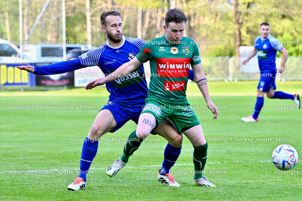 Dellach Gail vs. Rapid Lienz | #7 Benedikt Kaltenhofer Dellach Gail, #11 Benjamin Josef Michael Martin Bürgler Rapid Lienz, Dellach Gail vs. Rapid Lienz, Dellach Gail vs. Rapid Lienz am 26.04.2024 in Dellach (Sportplatz Dellach Gail), Austria, (Photo by Bernd Stefan)