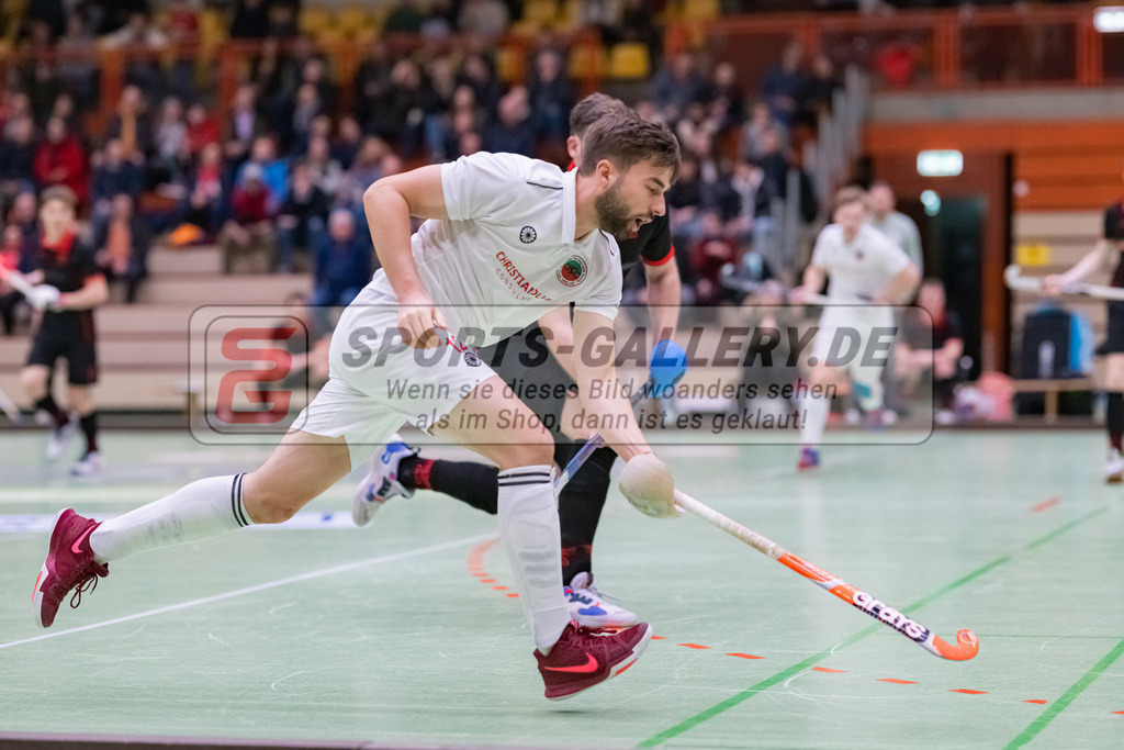 HK_20230113_102700 | 1. Bundesliga ( Halle ) Herren Crefelder HTC - DSD Düsseldorf am 13.1.2023 Crefelder HTC  ( CHTC ) Halle Glockenspitz , Krefeld , Jansen Phillip ( Crefelder HTC #12 )