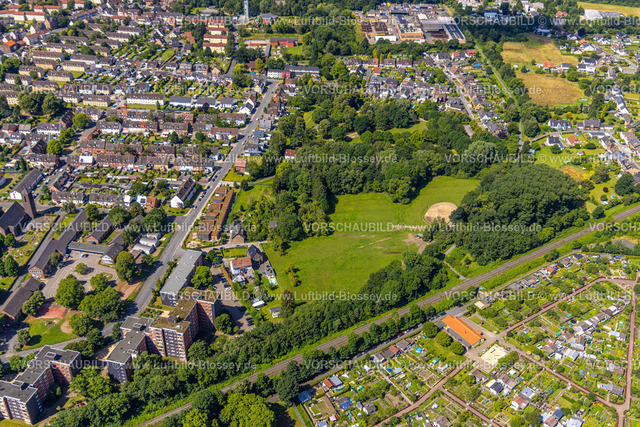 Hamm240705825 | Luftbild, grüne Lunge Bürgerpark Katzenkuhle, Wohngebiet Großer Sandweg, Bockum-Hövel, Hamm, Ruhrgebiet, Nordrhein-Westfalen, Deutschland