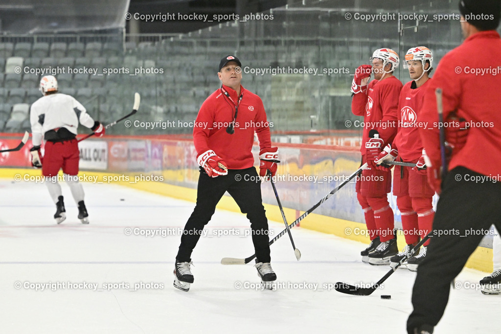 EC KAC Trainingsstart | Kirk Furey Headcoach EC KAC, EC KAC Trainingsstart, EC KAC Trainingsstart am 06.08.2025 in Klagenfurt (Heidi Horten Eishalle ), Austria, (Photo by Bernd Stefan)