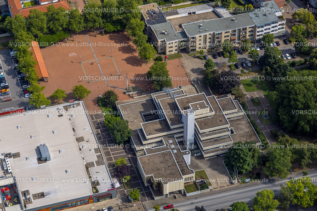 Hamm250700237Bockum-Hoevel | Luftbild, Rathaus-Center und Höveler Markt, Bürgeramt Terrassenhaus, Bockum-Hövel, Hamm, Ruhrgebiet, Nordrhein-Westfalen, Deutschland