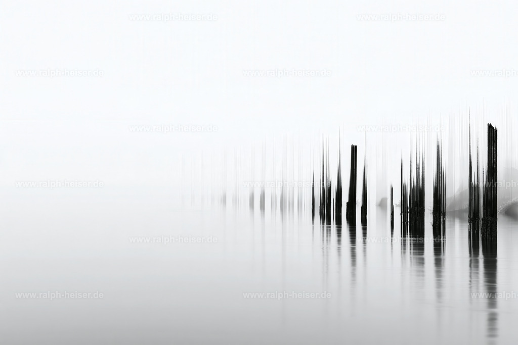 KI00343 | Mit moderner KI‑generiertes schwarz-weiß Artwork, sorgfältig manuell für den Druck optimiert.
