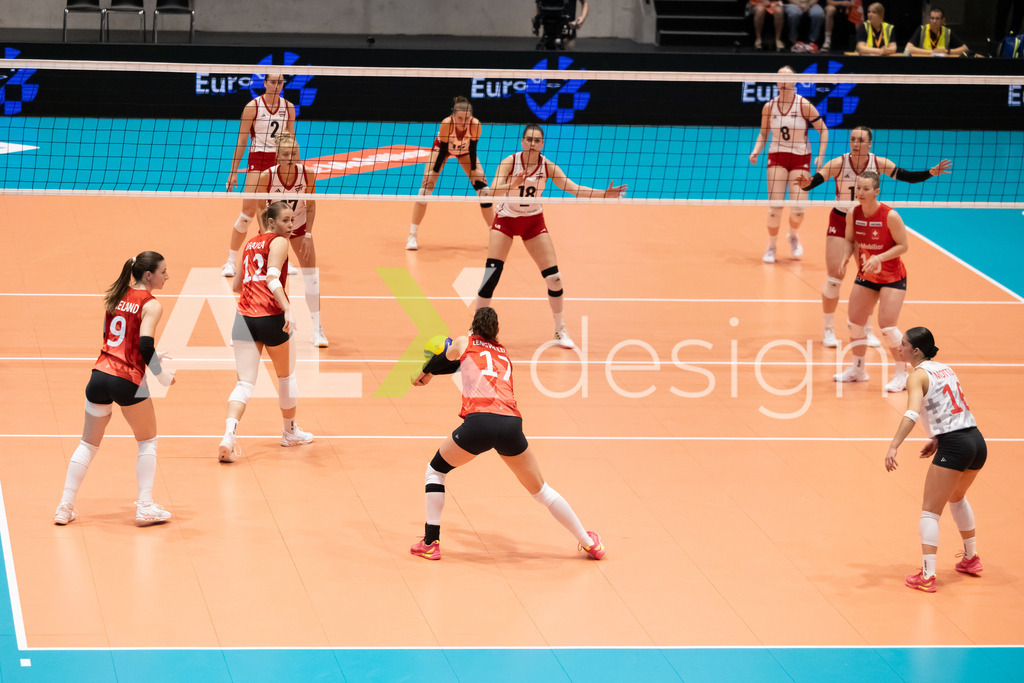 Austria v Switzerland - CEV European League Women | KRIENS, SWITZERLAND - JUNE 14: JULIE LENGWEILER of Switzerland during the CEV European League match between Austria and Switzerland at Pilatus Arena on June 14, 2026 in Kriens, Switzerland. - Realisiert mit Pictrs.com