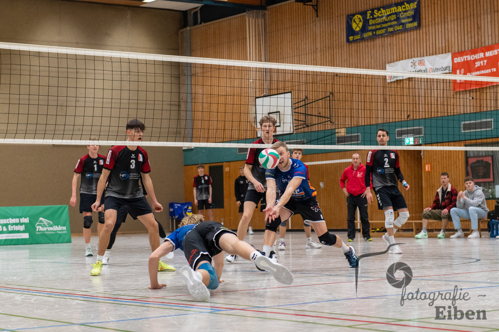 Oldenburger TB-VSG Ammerland | Volleyball Regionalliga; Oldenburger TB-VSG Ammerland am 24.01.2026 in Oldenburg (Sporthalle Haarenesch), Photo: Philip Eiben 2026 - Realized with Pictrs.com