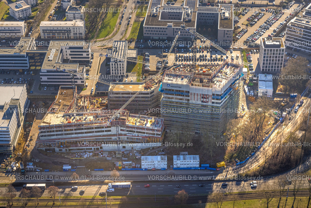 Dortmund230200645 | Luftbild, Stadtkrone Baustelle, Neubau Direktion Continentale, adesso, Schüren, Dortmund, Ruhrgebiet, Nordrhein-Westfalen, Deutschland