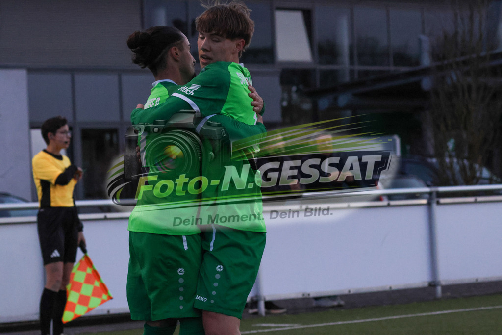 SV Rödinghausen - SC Preußen Münster | Auf dem Bild zu sehen: grün SV Rödinghausen v.l.: Arda Ermis, David KrauseSV Rödinghausen, SC Preußen Münster, Saison 25/26, A-Jugend Westfalenpokal, Achtelfinale, U19, Deutschland - Realisiert mit Pictrs.com