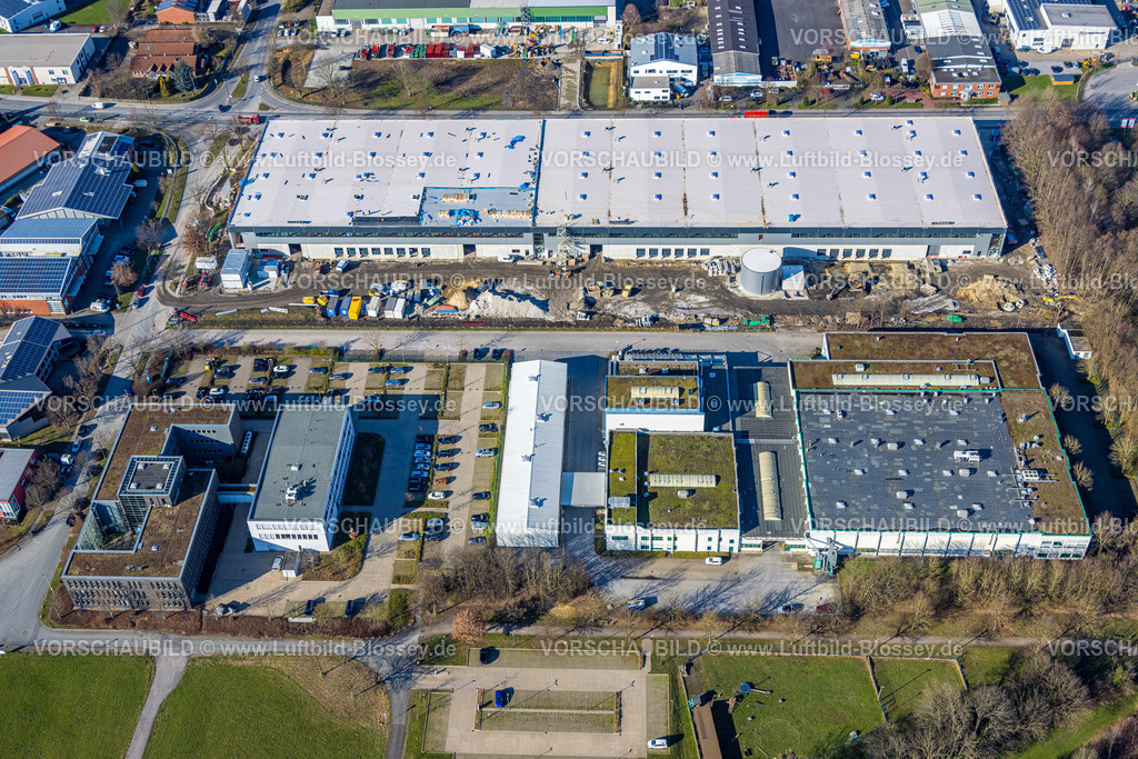 Hamm230216306 | Luftbild, Gewerbegebiet Rhynern mit WA Mediengruppe Druckhaus, Druckzentrum Hamm, Stadtbezirk Rhynern, Hamm, Ruhrgebiet, Nordrhein-Westfalen, Deutschland