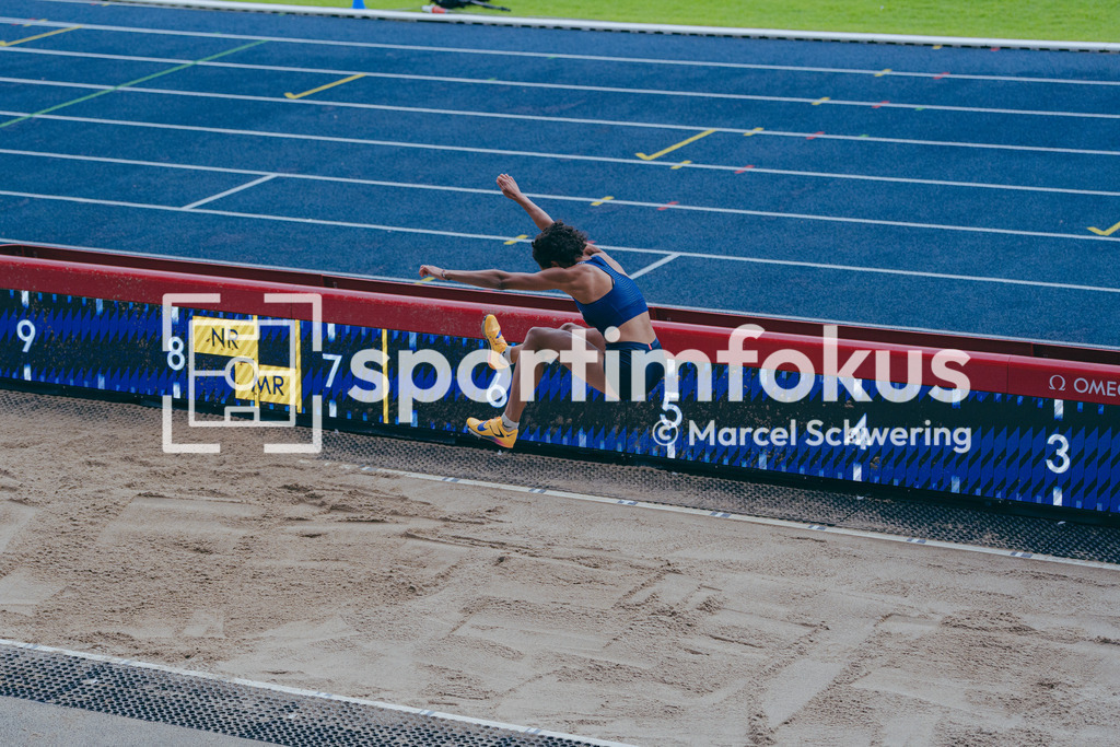 Deutsche Meisterschaften der Frauen und Männer 2026 | Malaika Mihambo, LG Kurpfalz, Weitsprung, Deutsche Meisterschaften der Frauen und Männer 2026, Lohrheidestadion Bochum-Wattenscheid, 26.07.2026. Foto: Marcel Schwering / sportimfokus - Realisiert mit Pictrs.com