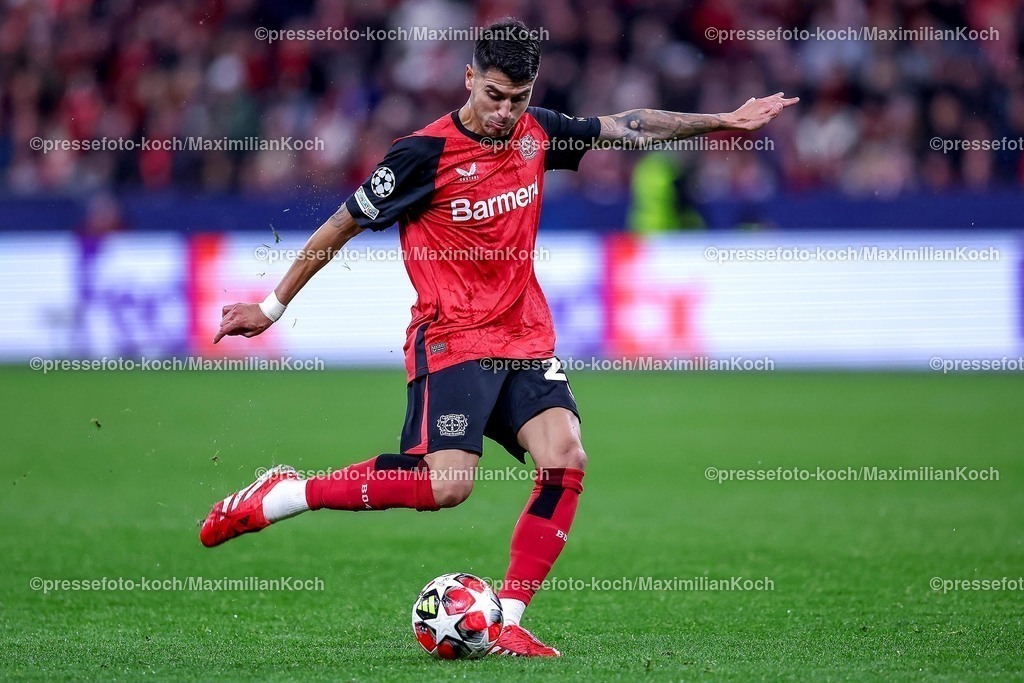UCL29012502208 | 29.01.2025, Fußball, Bayer 04 Leverkusen - AC Sparta Prag, UEFA Champions League, 8. Spieltag, BayArena, Saison 2024 2025: Exequiel Palacios (Bayer04 Leverkusen #25)