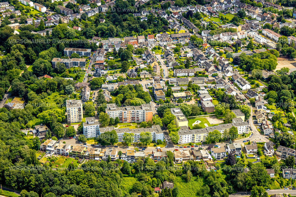 Muelheim240702764 | Luftbild, Wohngebiet am Wald zwischen Steinkuhle und Heinrichstraße, Altstadt I - Nordost, Mülheim an der Ruhr, Ruhrgebiet, Nordrhein-Westfalen, Deutschland
