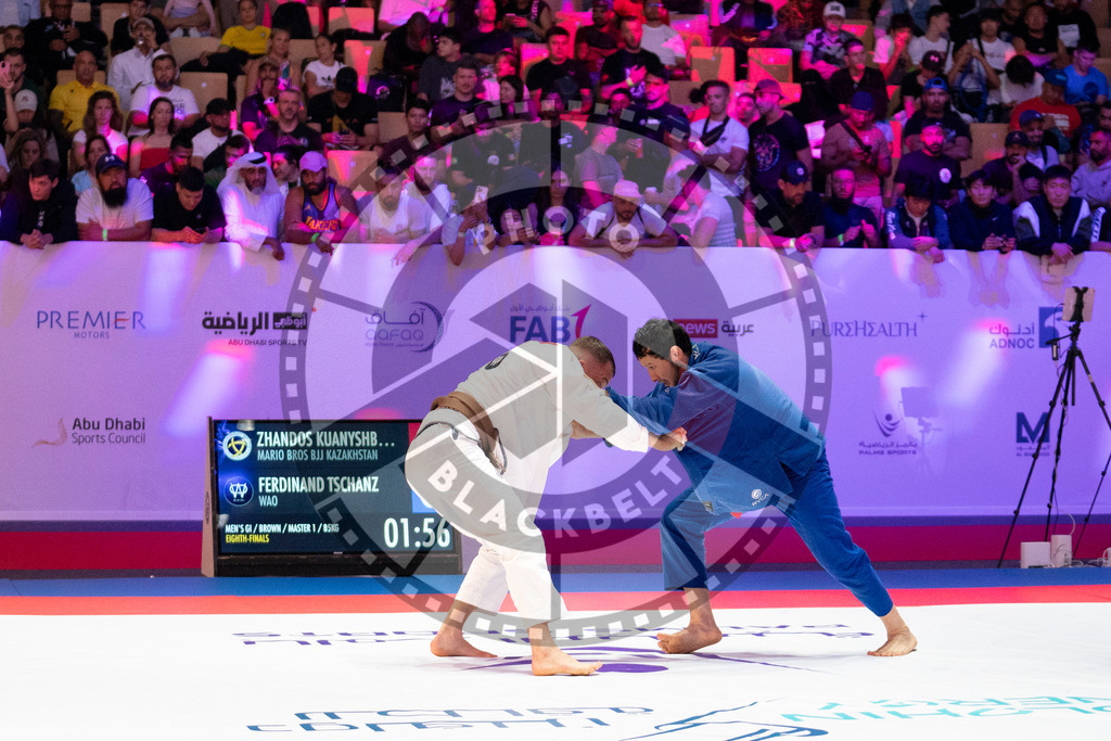 20231107PBB5715 | Fighters compete during the AJP World Master Championship in the Mubadala Arena in Abu Dhabi, Arab United Emirates, on November 7, 2023.