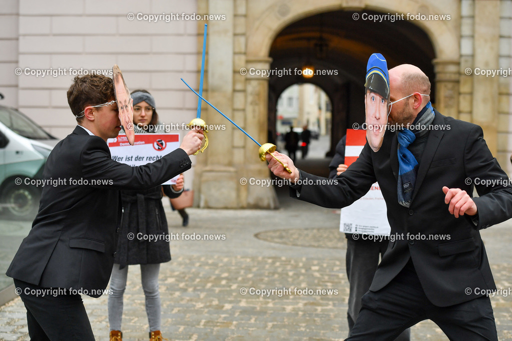 Medienkundgebung Linz gegen rechts_ gegen Burschenbundball_ 24.01.2023-12 | 24.01.2023, Linz, AUT, Medienkundgebung Linz gegen rechts, gegen Burschenbundball im Bild Kundgebungsteilnehmer