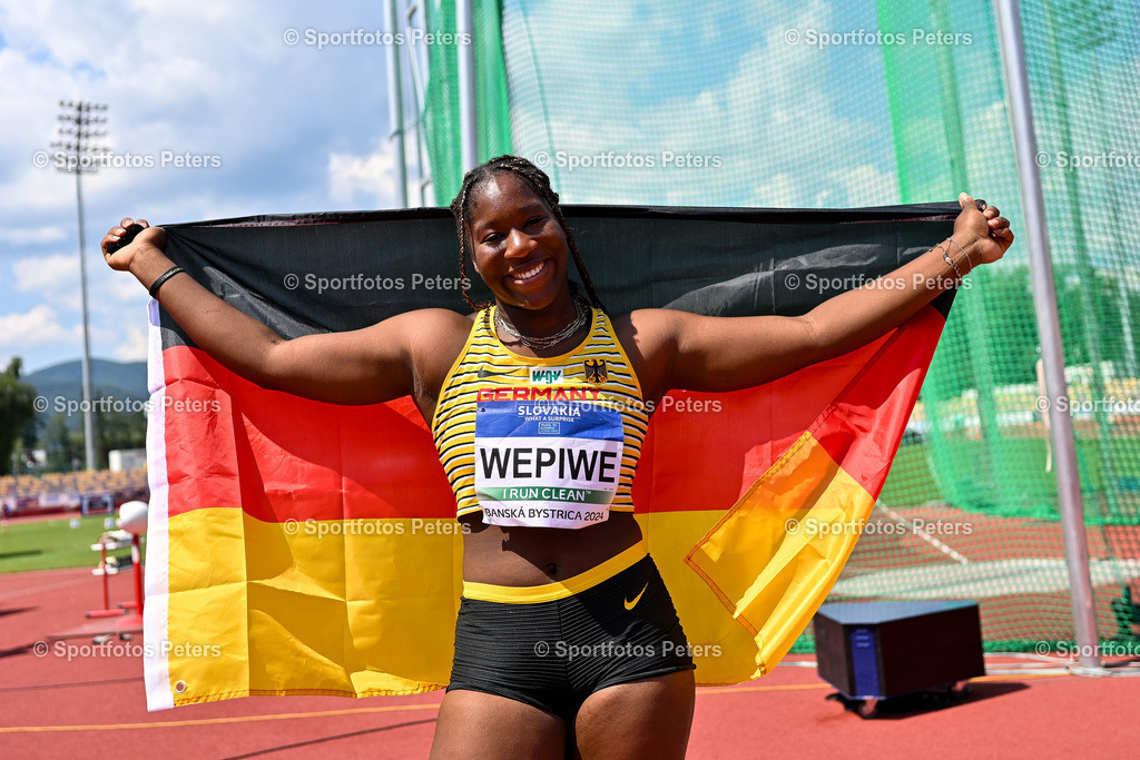U18 EM - Tag 4_45 | European Athletics U18 Championships am 21.07.2024 in Banska Brystica; Diskuswurf, Nadjela Wepiwé.Foto: Kai Peters - Realisiert mit Pictrs.com