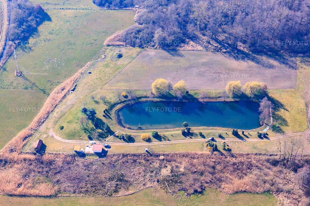 Luftbild: Etang du Ried in Bischwiller im Bundesland Bas-Rhin in Frankreich. – Foto: IMG_62875.jpg vom 09.03.2014 durch Werner Riehm/FLY-FOTO.de – Auflösung des Originals: 4752 x 3168 px