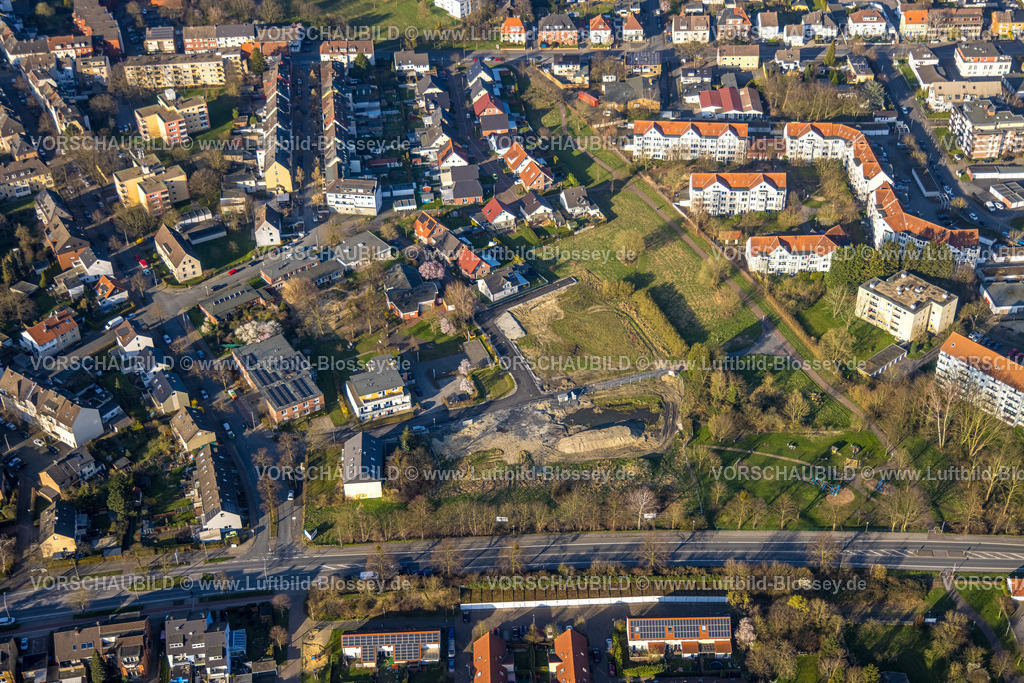 Hamm240305401 | Luftbild, Baugebiet An der Erlöserkirche, Wohngebiet Anton-Voss-Straße, Mitte, Hamm, Ruhrgebiet, Nordrhein-Westfalen, Deutschland