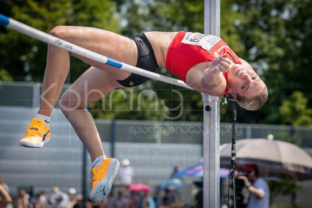 Multisport Event; Ratingen, 27.06.2026 | RATINGEN, GERMANY - JUNE 27, 2026 : Marie Dehning (GER / Germany) competing in the heptathlon’s high jump during the Multisport Event at Stadion Ratingen on June 27, 2026 in Ratingen, Germany.