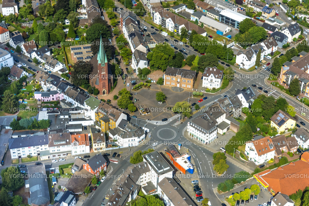 Muelheim220801984 | Luftbild, Evang. Gnadenkirche - Kirchengemeinde Heißen, Heißen - Mitte, Mülheim an der Ruhr, Ruhrgebiet, Nordrhein-Westfalen, Deutschland