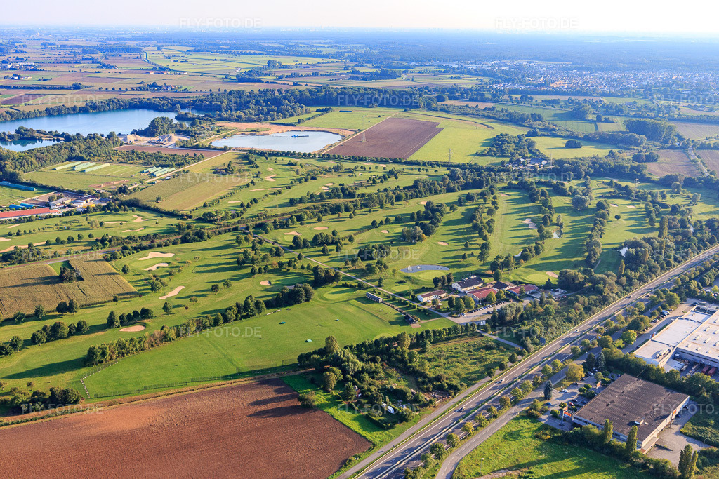 Luftbild: Golfplatz des Golf-Club Bensheim e.V. in Bensheim im Bundesland Hessen in Deutschland. Foto: IMG_102991.jpg vom 28.08.2017 durch Werner Riehm/FLY-FOTO.deGolfclub Bensheim