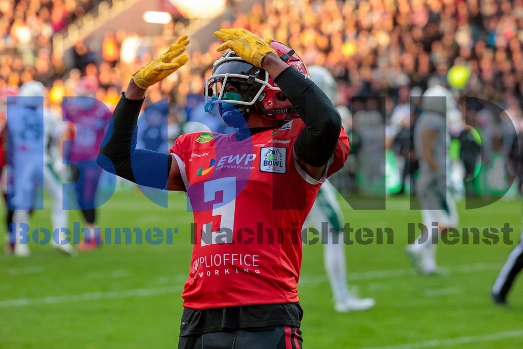  14.10.2023 - 
 | Sebastian Sendlak / Bochumer Nachrichtendienst (BOND) - GFL-Bowl 2023: Schwaebisch Hall Unicorns vs. Potsdam Royals - Realisiert mit Pictrs.com