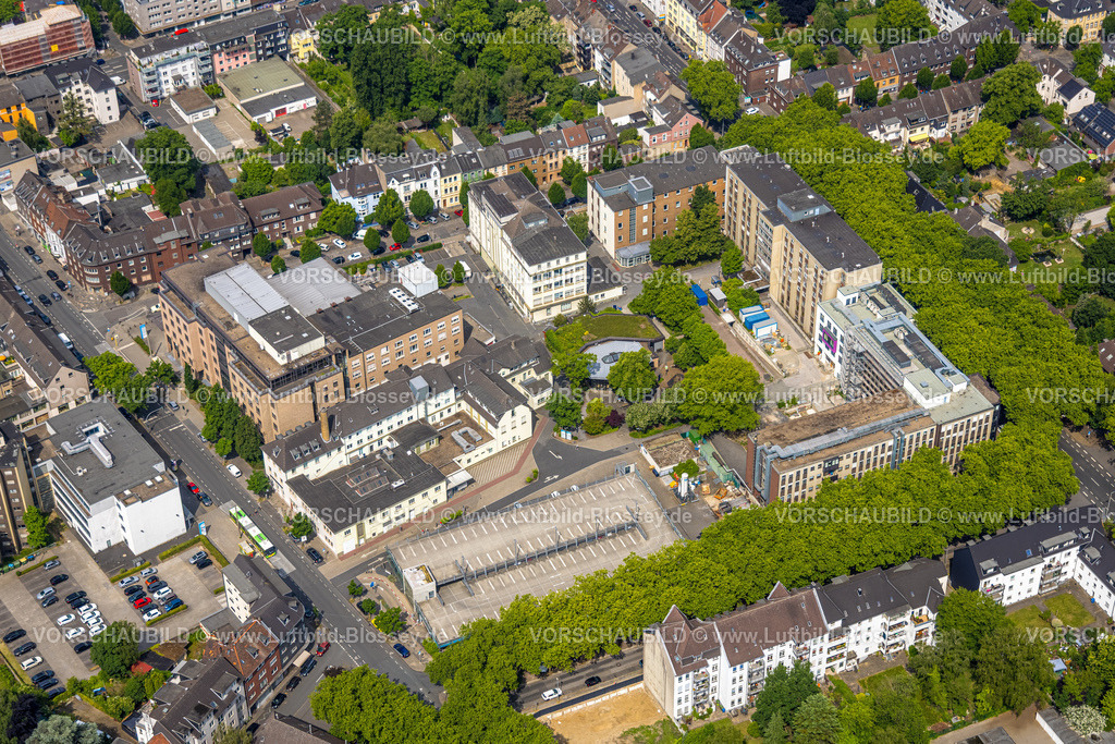 Oberhausen250515364 | Luftbild, Evangelisches Krankenhaus Oberhausen, Baustelle mit Umbauarbeiten und Erweiterungsarbeiten, Oberhausen, Ruhrgebiet, Nordrhein-Westfalen, Deutschland