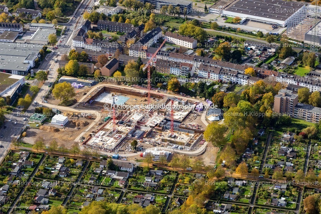 Luftbild Essen-6939 | Luftbild Baustelle zum Neubau Ensemble " Gesamtschule Altenessen-Süd " in Essen im Bundesland Nordrhein-Westfalen, Deutschland - Realisiert mit Pictrs.com