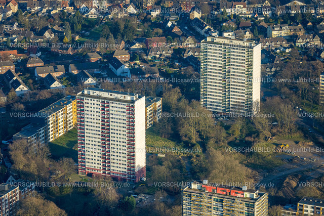 Duisburg241202327 | Luftbild, Die Weißen Riesen Hochhäuser Wohnpark Hochheide, Hochhaus-Wohnsiedlung, Fesnter und Balkone, Formen und Farben, Hochheide, Duisburg, Ruhrgebiet, Nordrhein-Westfalen, Deutschland