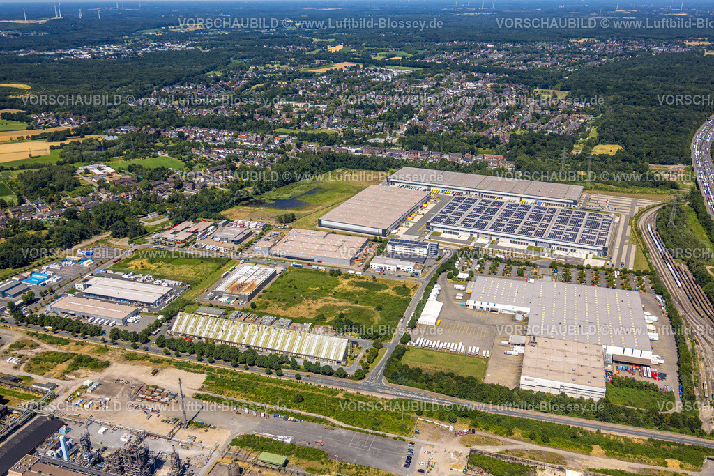 Oberhausen230705910 | Luftbild, Segro Logistics Park, Logistikzentrum Geodis, Segro und Lekkerland, Waldteich, Holten, Oberhausen, Ruhrgebiet, Nordrhein-Westfalen, Deutschland