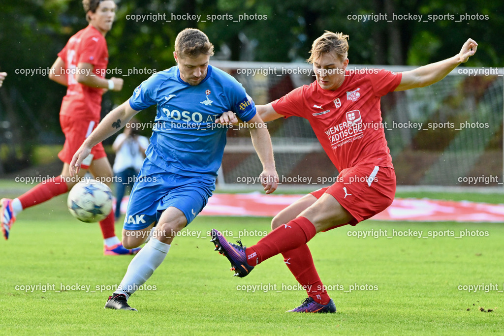 KAC 1909 vs. SAK | #14 Nace Erzen SAK, #19 Alexander Bergmann KAC 1909, KAC 1909 vs. SAK, KAC 1909 vs. SAK am 06.09.2024 in Klagenfurt (Sportplatz KAC), Austria, (Photo by Bernd Stefan)