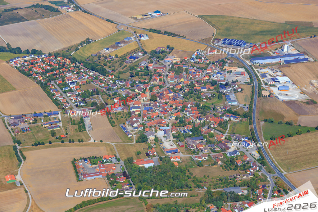 Luftbild von  Insingen - Luftaufnahme wurde 2016 von https://frankenair.de mittels Flugzeug (keine Drohne) erstellt - die Geschenkidee