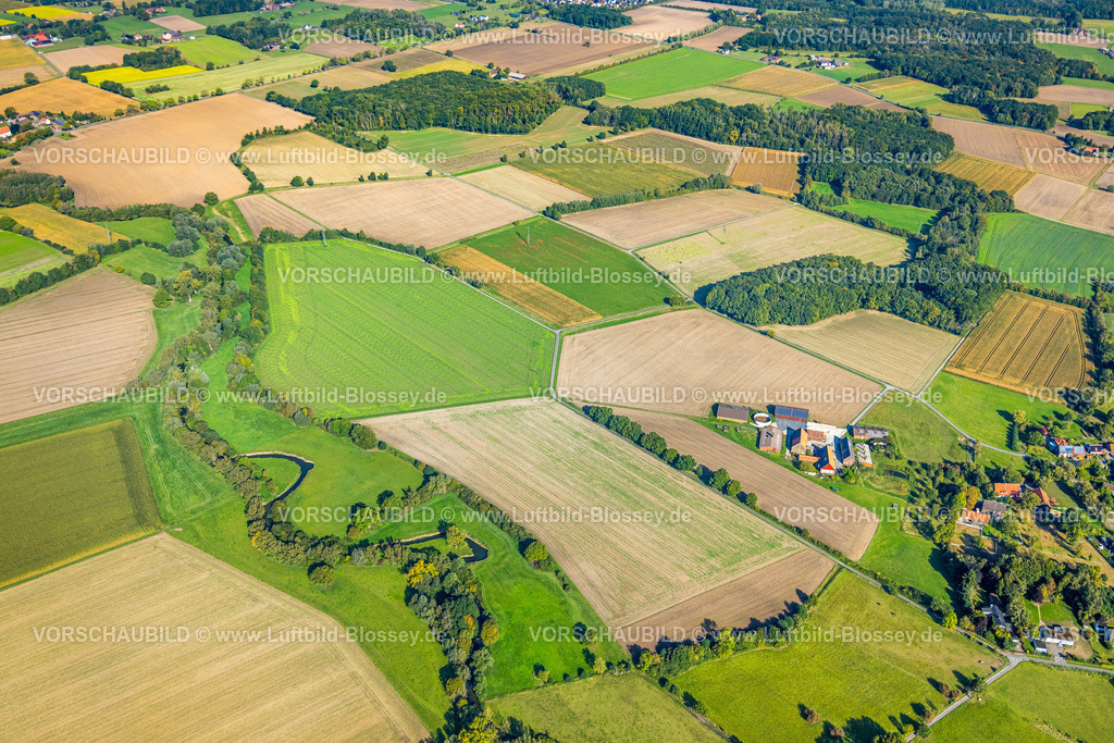 Hamm250900751 | Luftbild, Wiesen und Felder, Vöckinghausen, Blick nach Hamm, Stadtbezirk Rhynern, Hamm, Ruhrgebiet, Nordrhein-Westfalen, Deutschland