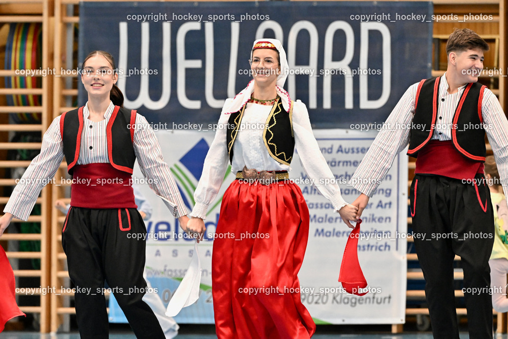 Carinthia Flamengo Futsal Club vs. FC Ljuti Krajisnici | Volkstanzgruppe Kid Divanhana, Carinthia Flamengo Futsal Club vs. FC Ljuti Krajisnici, Carinthia Flamengo Fusal Club vs. FC Ljuti Krajisnici am 12.10.2025 in Klagenfurt (Ballspielhalle Viktring), Austria, (Photo by Bernd Stefan)