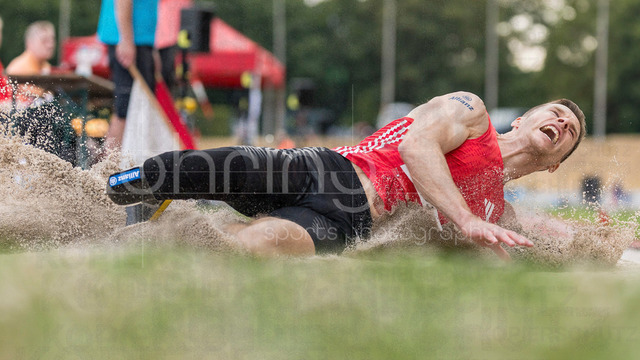 Para Heimspiel 7.0; Leverkusen, 18.07.2026 | LEVERKUSEN, GERMANY - JULY 18, 2026 : Markus Rehm (GER/TSV Bayer o4 Leverkusen) competing in the long jump during the Para Heimspiel 7.0 at Fritz Jacobi Sports Complex on July 18, 2026 in Leverkusen, Germany.