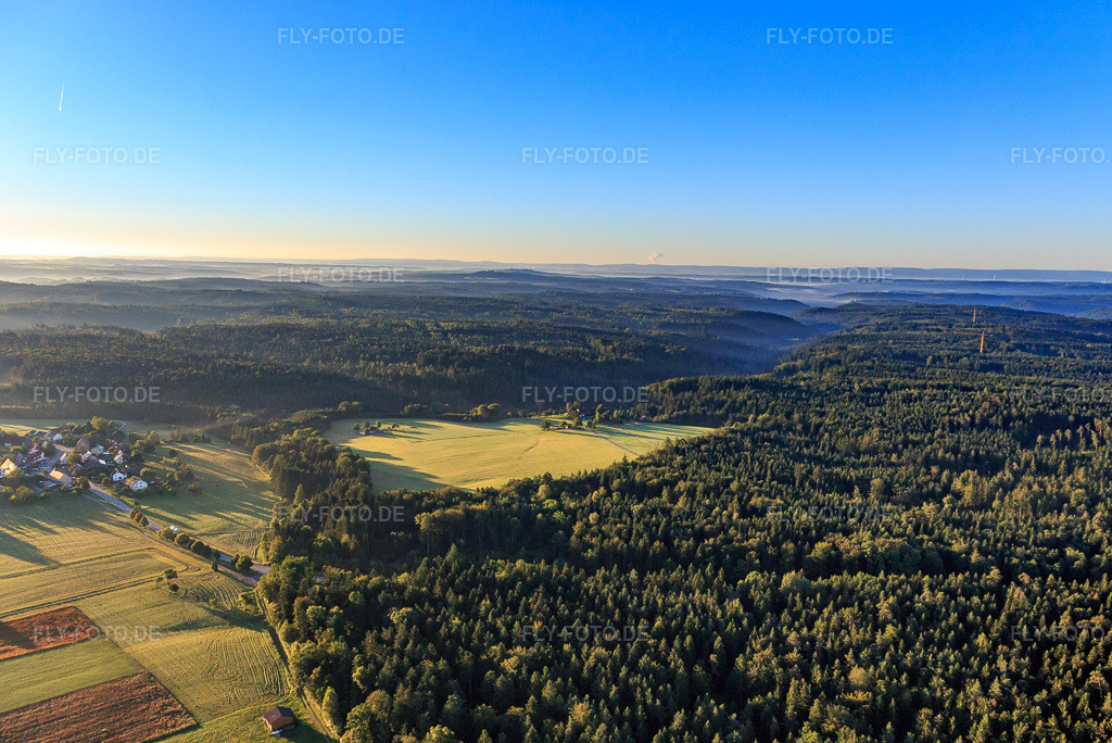 Luftbild: Waldlichtung im Ortsteil Winzenweiler in Gaildorf im Bundesland Baden-Württemberg in Deutschland. Foto: IMG_093699.jpg vom 23.08.2016 durch Werner Riehm/FLY-FOTO.de